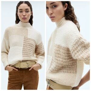 MANGO Patchwork Sweater